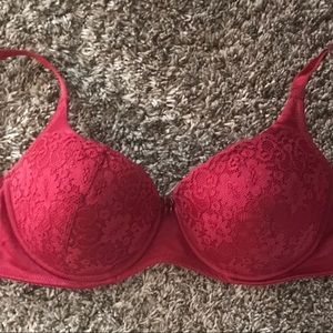 Bestform padded dark red bra size 38C - sexy!